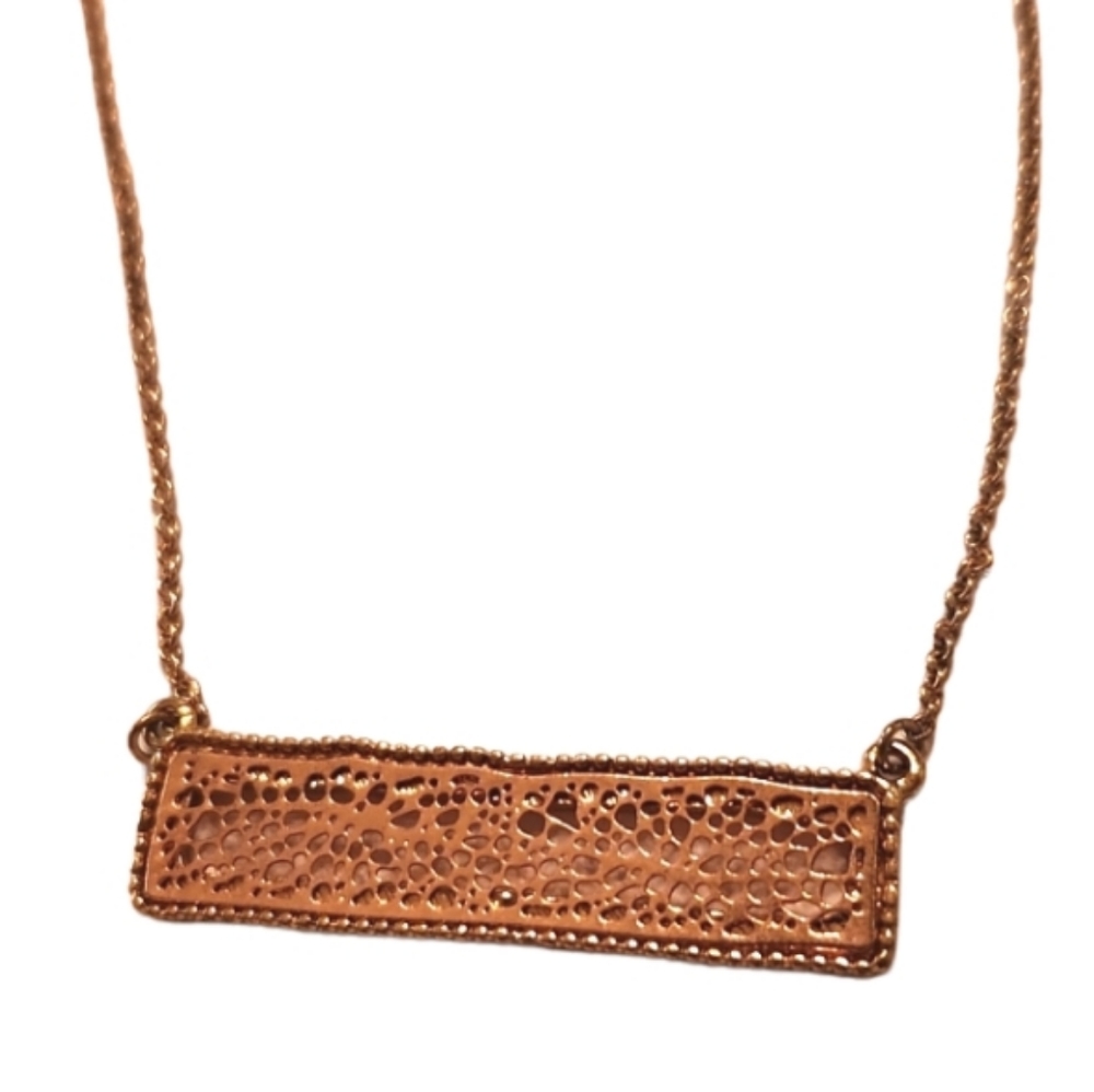 Fashion filigree bar necklace